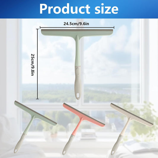 3 Pcs Shower Squeegee for Glass Doors, Car Window Squeegee, Streak-Free Mirror Cleaner Tool for Bathroom Kitchen Sink Countertop Tile Glass Shower Door Scraper Household Squeegees, with 3 Hooks