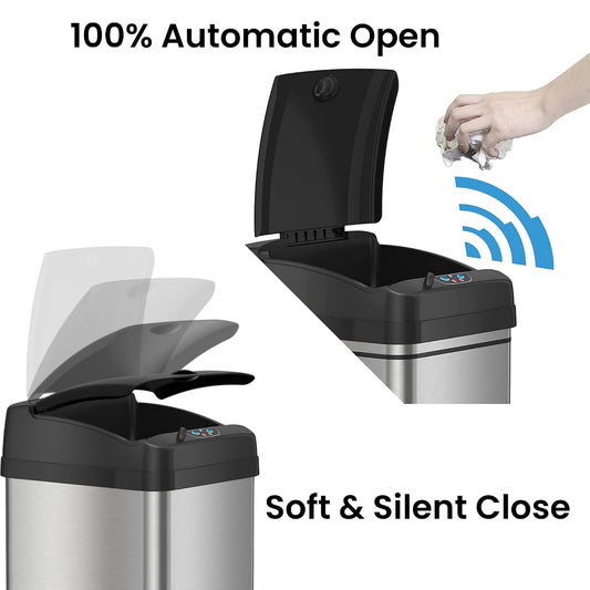 iTouchless Official AbsorbX Trash Can Odor Filters 3-Pack, Stops Garbage Smells, All Natural Activated Charcoal Deodorizer Air Freshener Absorber for 8 Gallon & Larger Garbage Bins with Compartment