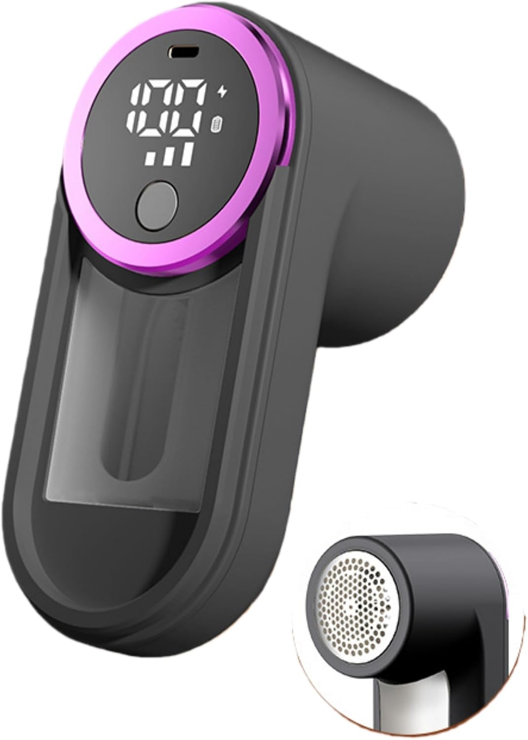 Rechargeable Fabric Shaver, Electric Lint Remover with LED Display, 3-Speed Pill Remover for Clothes & Furniture (Khaki)