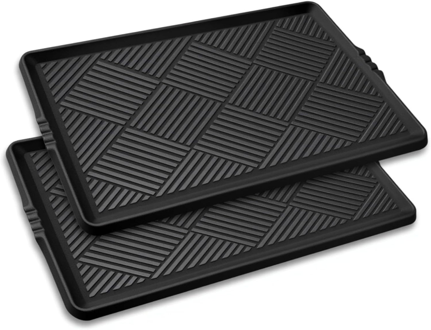 Boot Tray for Entryway, Multi-Purpose Shoe Tray with Lip, Rubber Mat for Shoe Organizer Indoor Outdoor Use, 27.5"x16"
