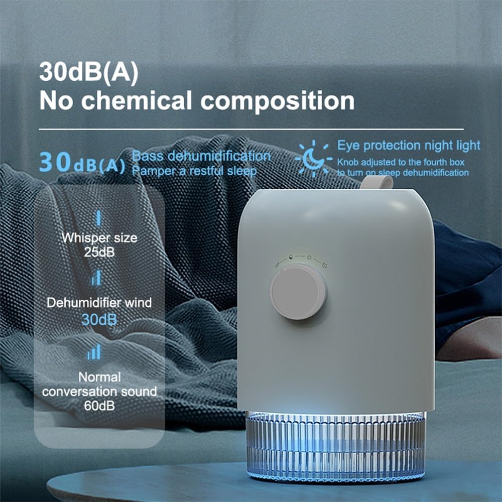 Dehumidifier for Home (300 Sq.Ft), Small Dehumidifiers with Auto Shut Off, Ideal for Closet Bedroom Bathroom RV T1-WHITE Upgrade