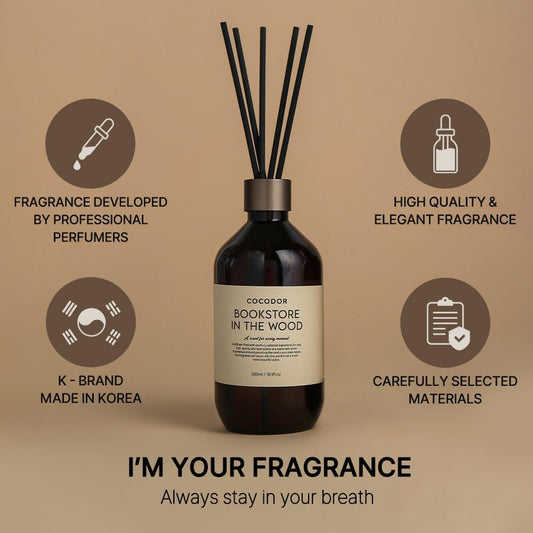 COCODOR Premium Reed Diffuser/Black Cherry /16.9oz /2 Pack/Large Capacity Fragrance Scent Oil Stick Diffuser Set for Bedroom Bathroom Home Décor