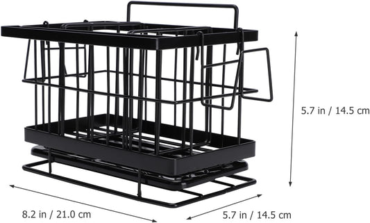 1pc Adjustable Wall-mounted Sponge Drain Basket Stainless Steel Rack for Kitchen Cloth Storage and Draining Ventilated Design for Easy Cleaning and Organization
