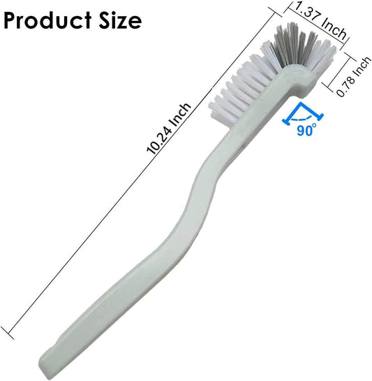 4 Piece Cleaner Brush to Deep Clean Tile Lines,Dearjana Small Scrub Brushs Corner Brush with Stiff Bristles for Detail Sink,Bottle,Household Pot Pan,Coffee Makers,Bathroom,Shower Cleaning,White
