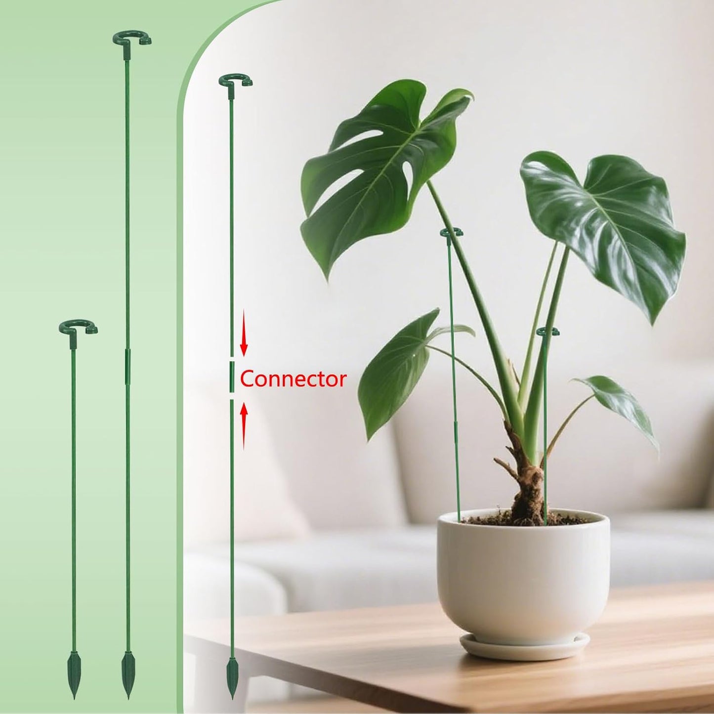Pack of 30 Small Plant Stakes for Indoor Plants | 3 Size 6.7/10.7/14.6/ Inches Single Stem Plant Support Stakes for Phalaenopsis/Orchid Flower/Roses/Chrysanthemum/Succulent