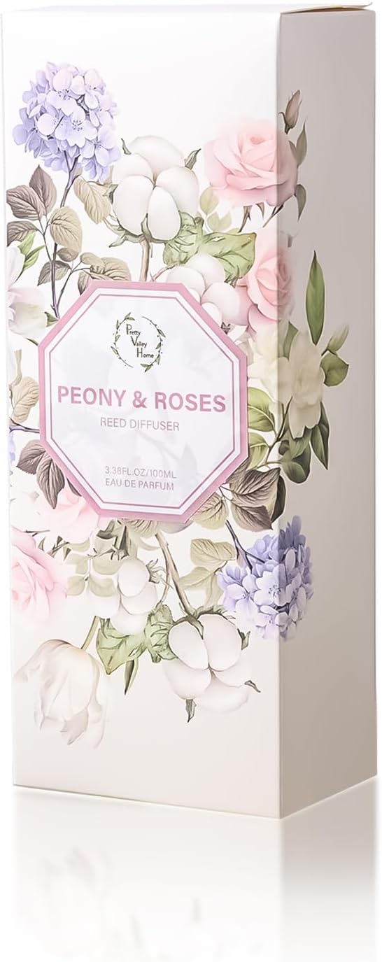 Reed Diffuser Set Gardenia Floral, 3.4 fl oz - Elegant Home Fragrance with Sticks - Long-Lasting Scented Oil Reed Diffuser for Bedroom, Bathroom Shelf Decor & Living Room(Gardenia Floral)