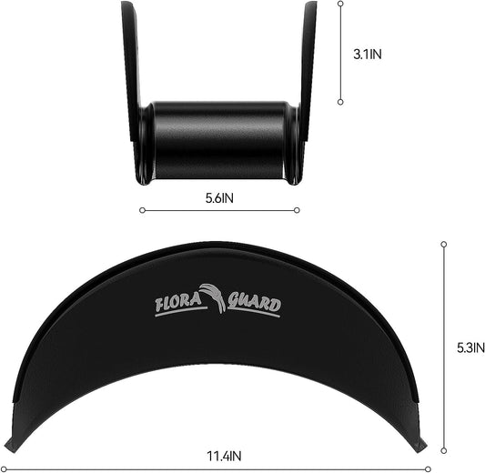 FLORA GUARD Garden Hose Holder, Heavy-Duty Hose Hanger, Holds Up to 125 ft, Garden Rack Wall Mount for Outside, Rust and Slip Resistant, Gray