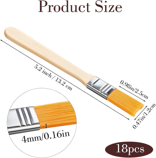 14pcs Small Cleaning Brushes, Multi-Purpose Detail Scrub Brushes with Wooden Handle & Soft Bristle for Grout, Corners, Tile, Sink, Kitchen Bathroom Cleaning