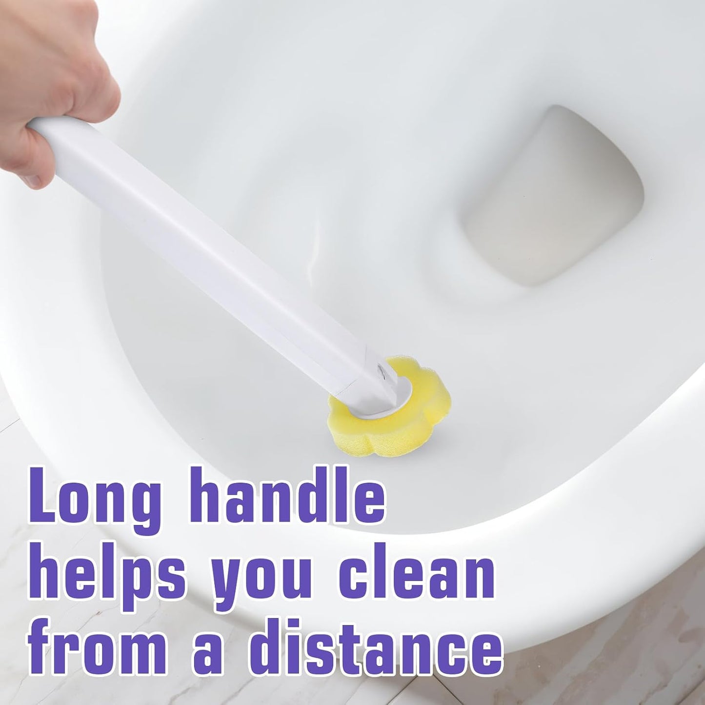 Disposable Toilet Brush Cleaning System with 60pcs Refills Pads Replacement Heads, Toilet Cleaning Stick, Wall Mounted Toliet Wand Kit Bathroom Maintenance, Toilet Bowl Cleaner Wands Holder and Set