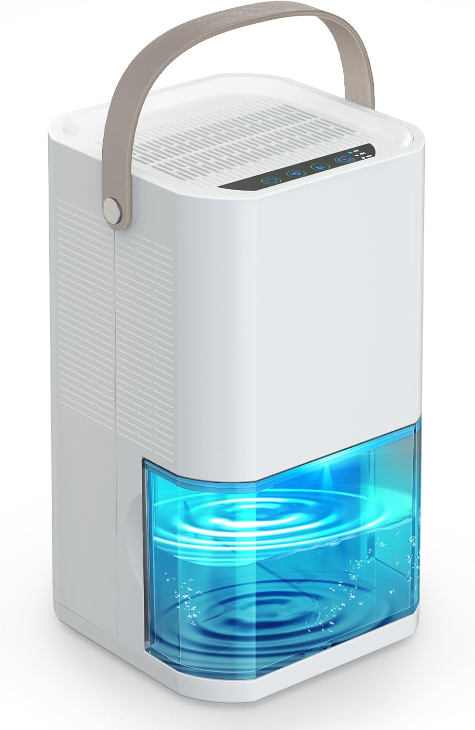 Litever Dehumidifier Dual Core Compact Quiet for Home. Portable, Auto Shut OFF, 57OZ Water Tank. Delay-Off Timer and Ambient Light. Perfect for Small Bedroom Bathroom Basement RV Camper Closet
