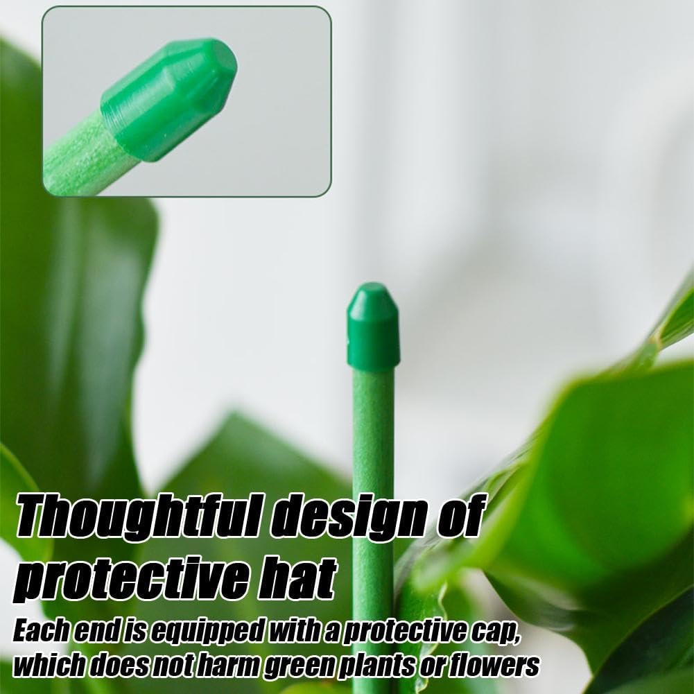5Pcs Plant Stakes - Adjustable Length Plant Support Stake,with 10Pcs 360 °Rotating Buckle,for Indoor Outdoor,for Medium and Large Tomato Orchid Potted Plants Flower Support Rod