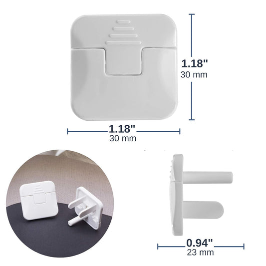 Bates- Outlet Covers Child Proof, 10 Pack, White, 3 Prong Outlet Covers