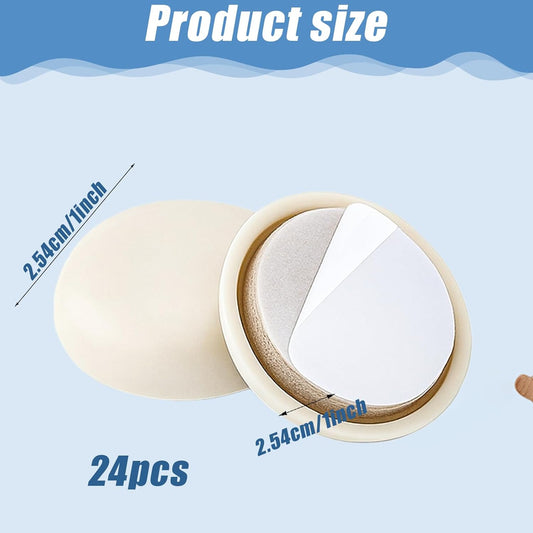 24Pcs Furniture Sliders for Carpet & Hardwood Floors, 1 Inch Self-Stick Chair Sliders Furniture Moving Pads for Carpet, Move Furniture Easily (Beige)