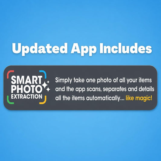Smart Labels QR Code Stickers with AI Photo Analysis App - Auto-Creates Item Descriptions - No Typing - Made in USA - QR Code Labels for Storage & Inventory Tracking, Organization & Moving, Pack of 48