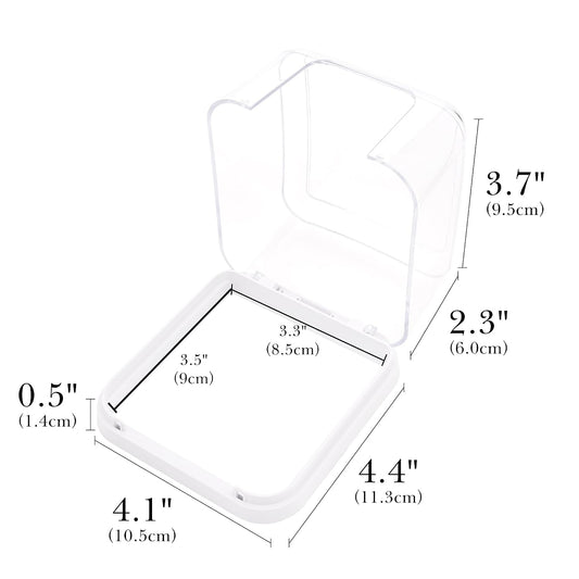 Weatherproof Outside Outlet Cover, Outdoor Large Plug and Receptacle Protector, Plastic Wall Socket Plug Protector for Bathroom, Kitchen, Balcony (Clear)