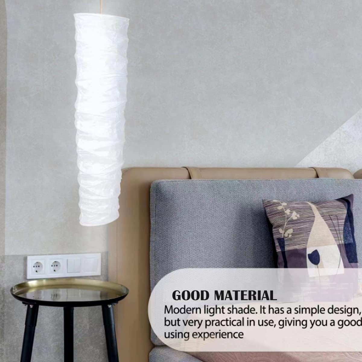 FERCAISH Paper Floor Lamp Shade, Foldable and Minimalist Style Rice Paper Lamps Classic Modern Paper Floor Light Bulb Cage Guard for Living Room Bedroom Décor(Irregular)
