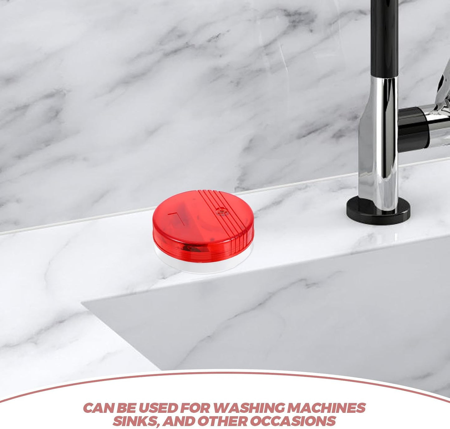 COLLBATH Water Leak Detection Device with Alarm Light Waterproof Water Leak Sensor for Home Basement Kitchen Bathroom Under Sink Overflow Protection