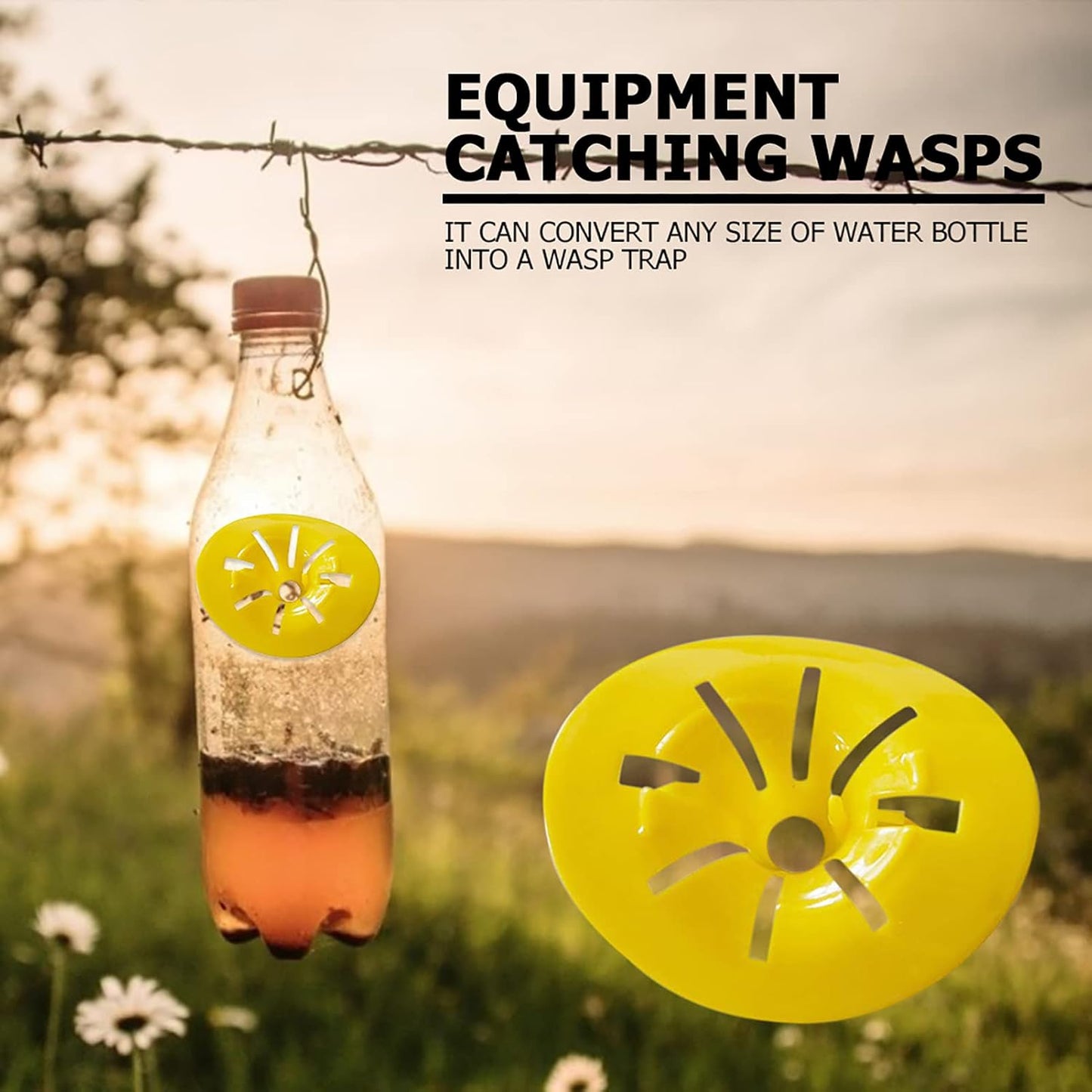 10Pack Hornet Traps Outdoor Hanging Indoor Outdoor Reusable Wasp Traps Hornet Hanging for Yellow Jackets Bee Catcher
