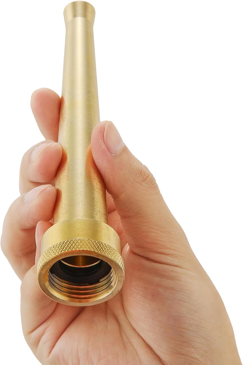 Brass Water Hose Nozzle-6 Inch, 3/4 Inch Thread Inlet Garden Hose Nozzle Sprayer, Heavy-Duty Water Jet Nozzle High Pressure Hose Nozzle