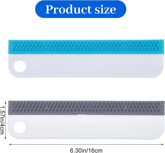 2 PCS Mini Squeegee, Soft Rubber Window Squeegees All-Purpose Sink Squeegee Small Window Scrubber Scraper Squeegees Tool for Kitchens Bathroom Shower Mirrors Car Windshield