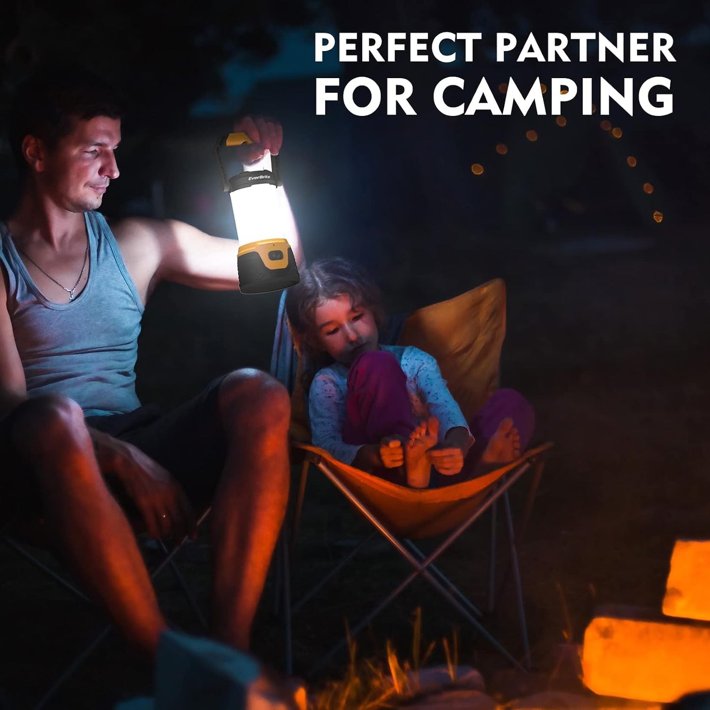 EverBrite Rechargeable LED Camping Lantern, 1000 Lumens, 5 Light Modes | 1000 Lumens, 5 Light Modes, USB-C Rechargeable, Long Runtime, Hanging Hook, Camping, Power Outages & Emergencies