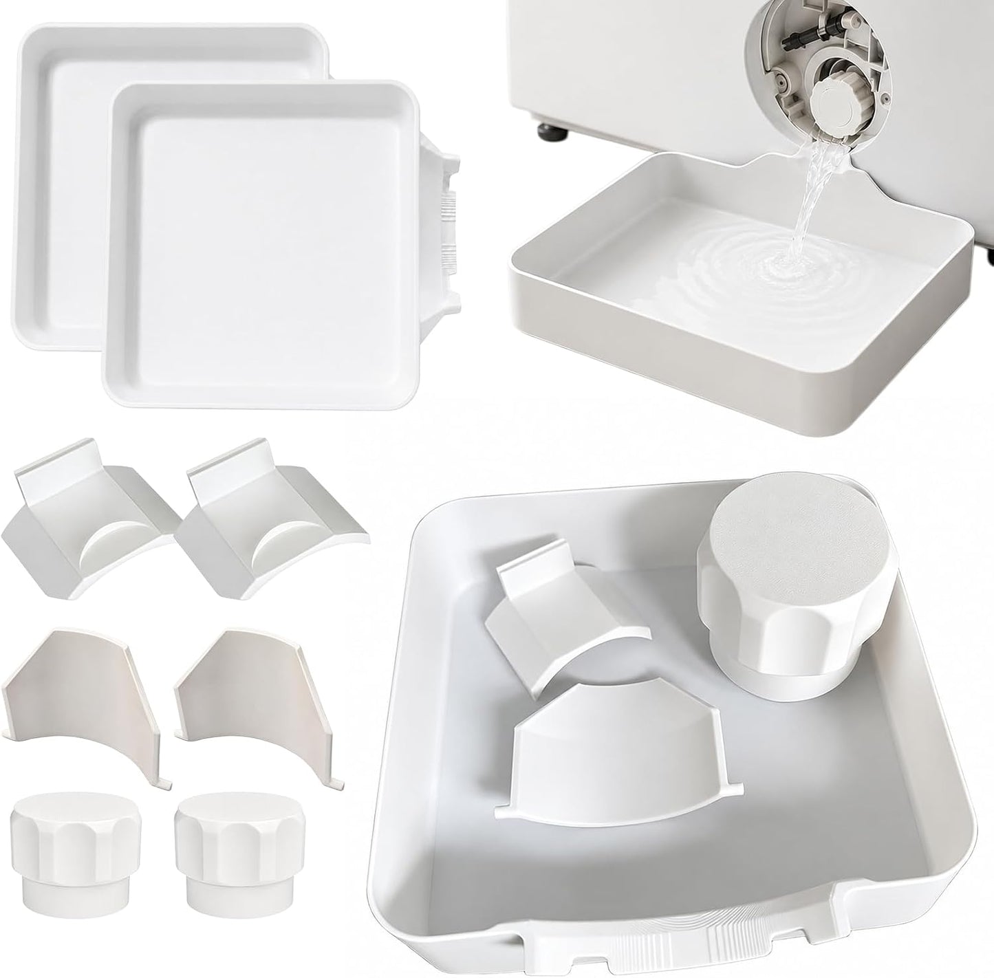Universal Front-Load Washing Machine Drain Pan,1set | Washing Machine Drainage Tray, Easy Installation for Basements, Apartments, Mobile Homes, Garages, and Rentals