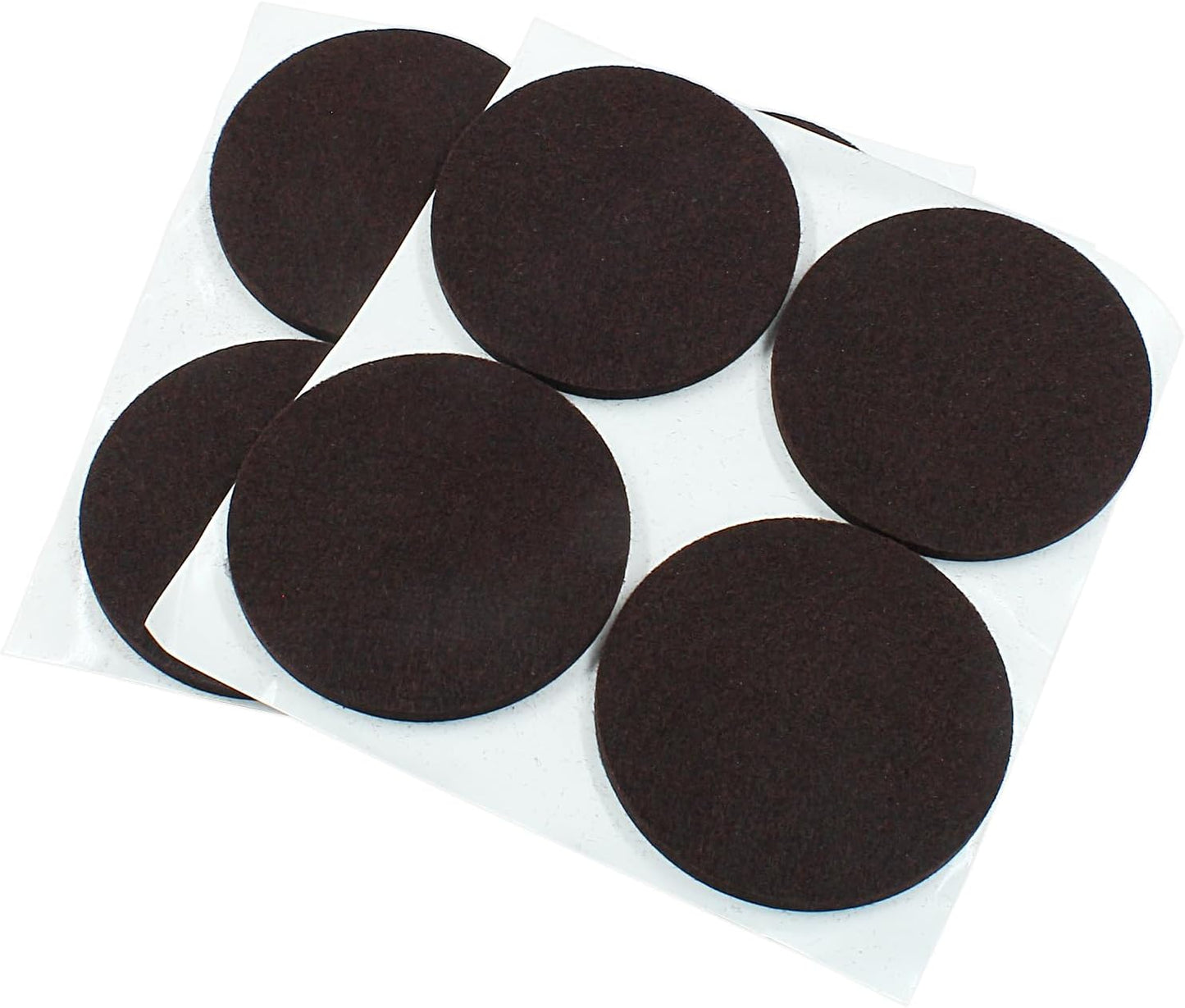 16 Pcs 3"/75mm Felt Furniture Pads Brown Round Self Adhesive | 5mm Thick, Anti Scratch Floor Protectors, For Furniture Feet Chair Legs