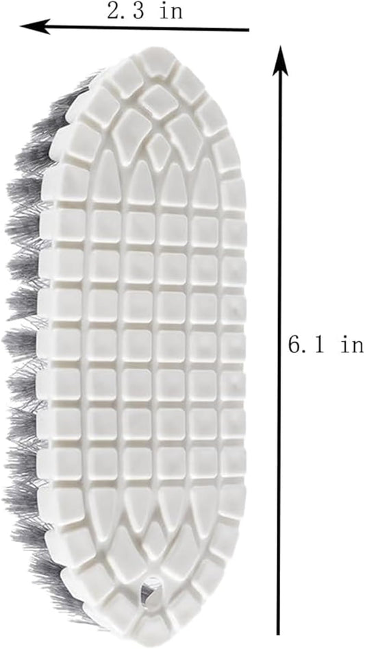 2 Pcs Without Dead Corner Multi Purpose Heavy Duty Scrub Brush, Heavy Duty Hand Held Scrub Stiff Bristle Brush, Multiple Segments are Bendable Fruit Vegetable Brush,Bathtub Tile Brush Bathroom Brush