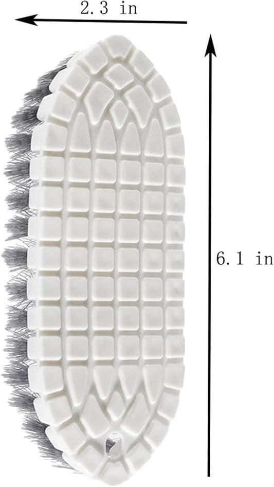 2 Pcs Without Dead Corner Multi Purpose Heavy Duty Scrub Brush, Heavy Duty Hand Held Scrub Stiff Bristle Brush, Multiple Segments are Bendable Fruit Vegetable Brush,Bathtub Tile Brush Bathroom Brush