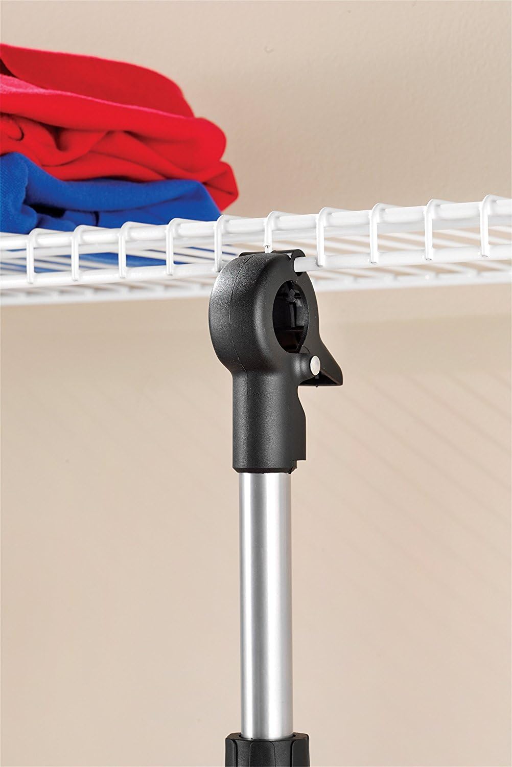 Whitmor 5 Section Closet Organizer - Hanging Shelves with Sturdy Metal Frame, White