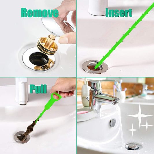 Longer Drain Clog Remover Sink Snake: 3 Pcs Hair Remover Tools for Shower Bath and Bathtub(25in Longer Size)