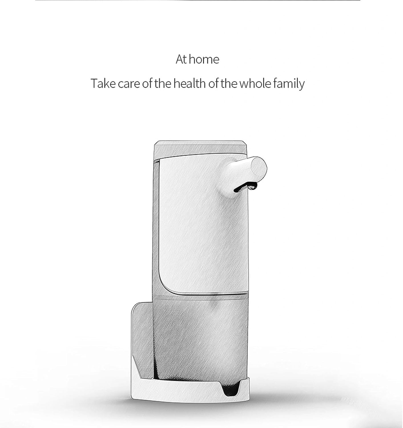 Foaming Soap Dispenser, Touchless & Rechargeable, Fingerprint-Resistant Matte Finish, Automatic Foam Soap Dispenser for Bathroom & Kitchen Countertop