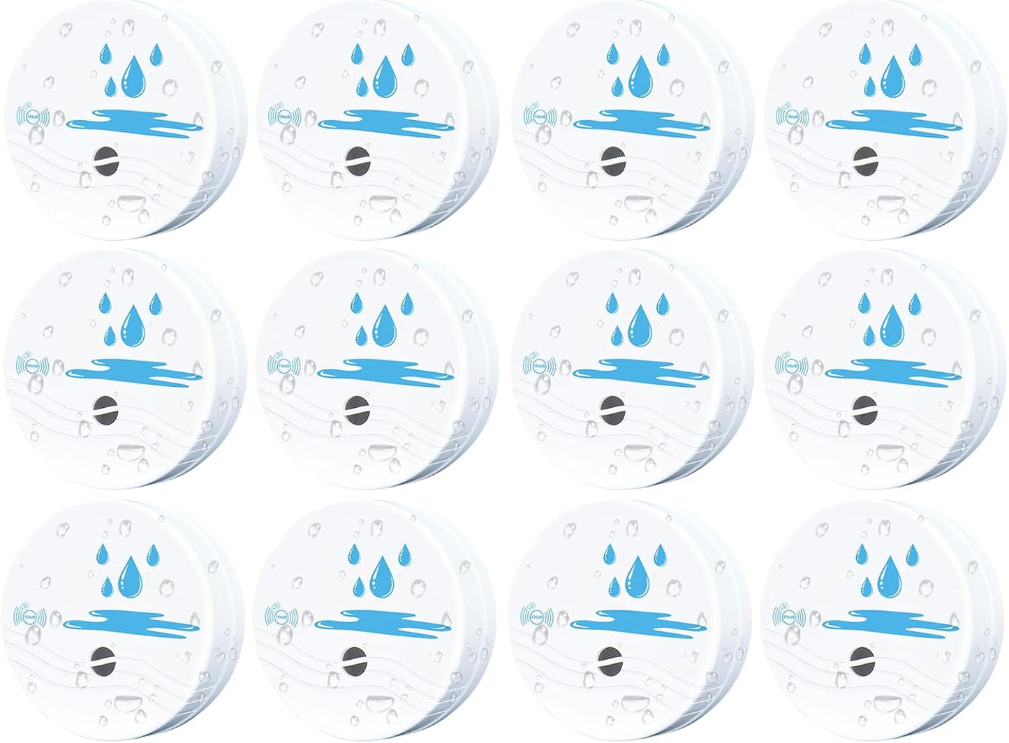 5 Pack Water Leak Detectors for Home, 100dB Waterproof Water Sensor Alarm Leak Detector for Basements, Bathrooms, Laundries, Sinks, and Windows(Battery Included)