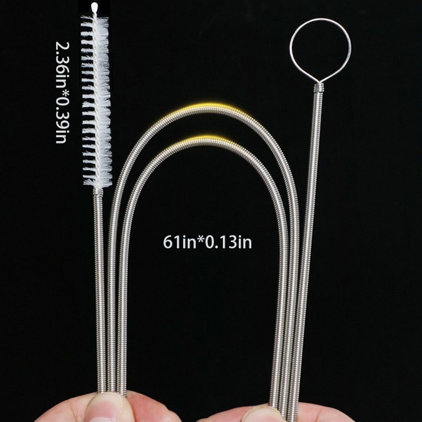 JSONO Refrigerator car sunroof Drainage Internal Long Hose Nylon Spring Fridge Drain Hole Dredging Tool Bendable Frozen Water Clog Remover Cleaning Brush for Kitchen Drain Pipe(155+6cm)