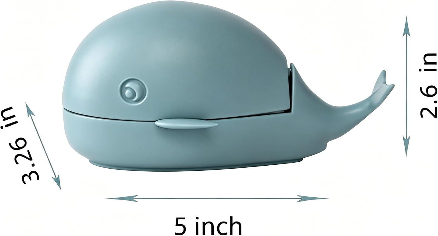 Cute Whale Shape Laundry Scrub Brush, Soft Fine Plastic Bristles Garment Stain Remover Brush for Clothes, Fabric, Sofa and Bedding Household Cleaning Tool,3-Pack