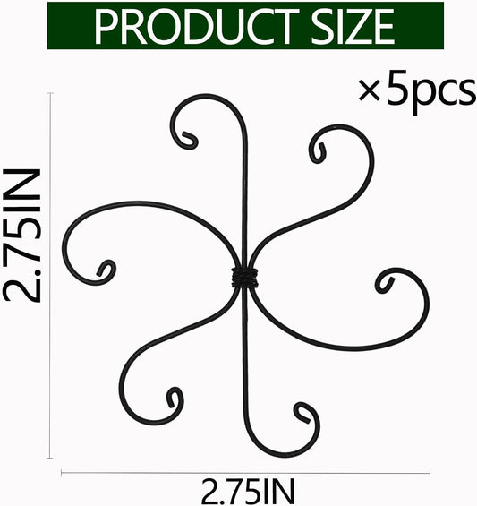 Yohsnor Monstera Plant Stem Support System - 5 Piece Set (5.5x4.7in) | Durable Plant Support Stakes for Climbing Plants & Fishbone Cactus | Ideal Leaf Stabilizer for Indoor Plants & Monstera Care