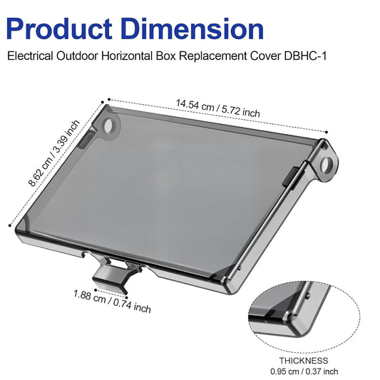 Electrical Outdoor Outlet Box Cover DBHC-1, Extra Duty Cover Replacement for Wet Locations, Type 3R Enclosure Electric Box Covers Fit for DBHS1C/DBHR1C/DBHM1C/DBHR141C Electricity, 2 Pcs
