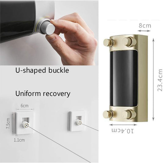 Laundry Rack, Retractable Airer, Wall Mounted Indoor Dryer No Drilling Clothes Drying Rope Washing Line 4.2M Drying Spaceabs Plastic Box (Dual Use)