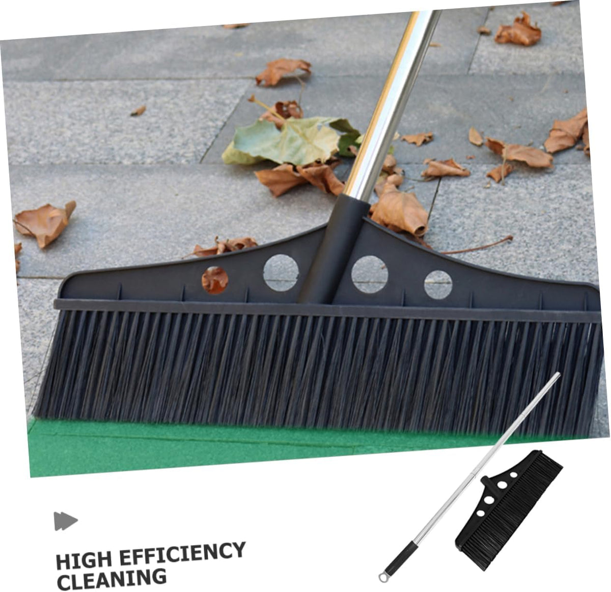 Heavy Duty Detachable Outdoor Broom for Garden and Patio Cleaning Versatile Scrub Brush with Handle for Efficient Sweeping of Concrete