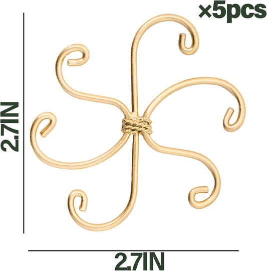 5PCS Monstera Plant Stem Support Stakes - 5.5 * 5.5IN Metal Supports for Monstera and Fishbone Cactus, Sturdy Frame, Easy Installation, Flexible Protection for Healthy Growth Indoors