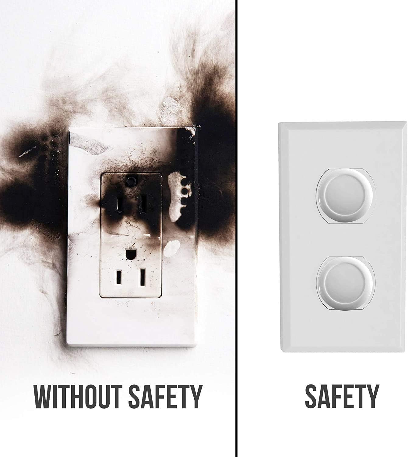Tiny Patrol Outlet Covers Child Proof Plug Cover for Electrical Outlets Baby Proof Socket Safety Proofing Wall Guards Protectors - 24 Count