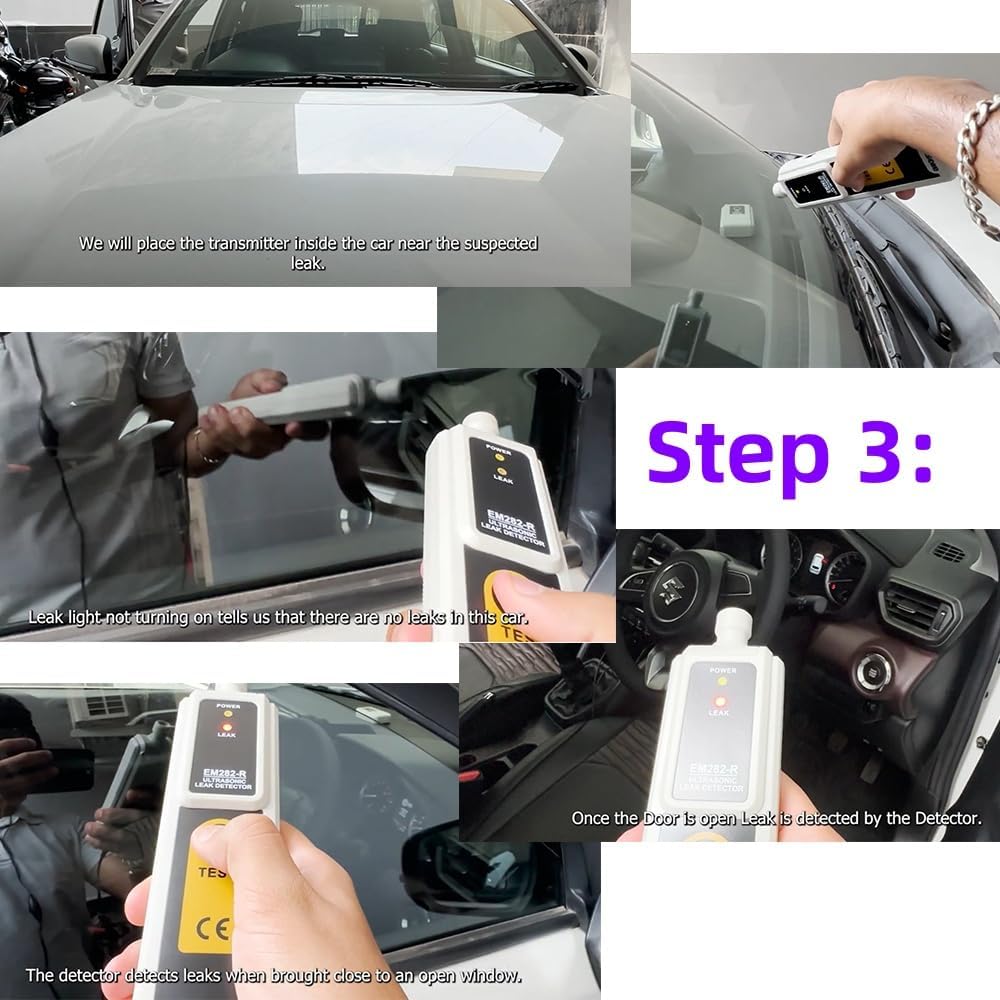 allsun Ultrasonic Leak Detector Kit, 40kHz HVAC & Automotive Leak Tester | Find air and vacuum leaks faster with 40kHz ultrasonic detection for HVAC, automotive and sealed system testing