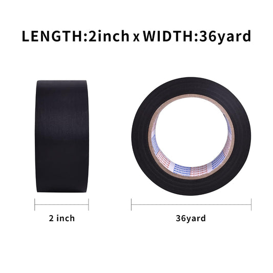 ADHES Corrosion Protection Pipe Tape, 2 Inch X 36 Yds(108FT), 6.0Mil PVC Pipe Wrap Tape Weatherproof Wrap Duct Tape for Drain Pipe, Metal & Electrical Piping, Outdoor, Underground Pipe, Black