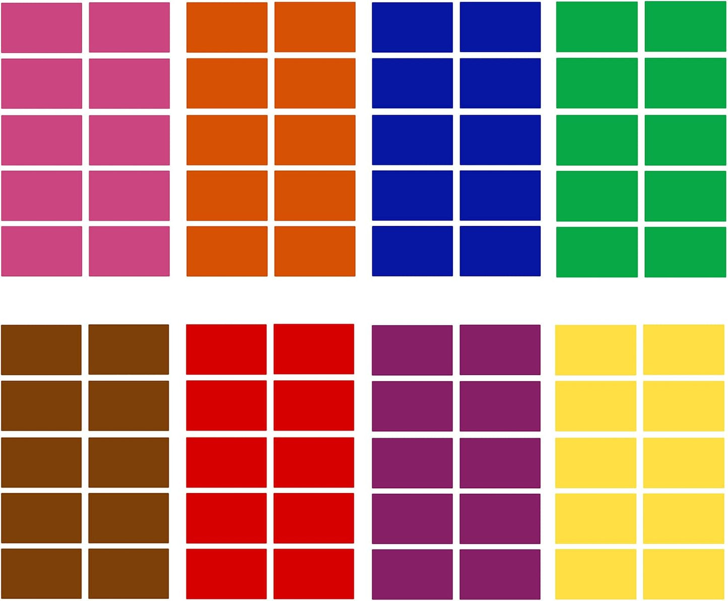 Royal Green Color Coded Label Self Adhesive Rectangular Stickers Labels to Write On 2x1.2 inch, 50 Pack (Neon Red)
