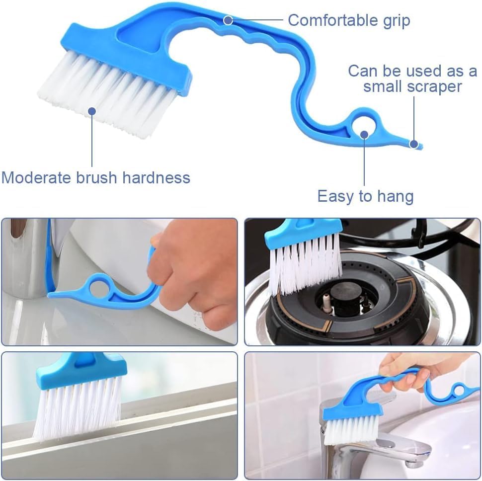 18Pcs Crevice Gap Cleaning Brush,Door Window Track Groove Corner Crevice Cleaning Brushes for Cleaning Window Grooves, Bathroom, Toilet Corner, Kitchen, Faucet, Sink