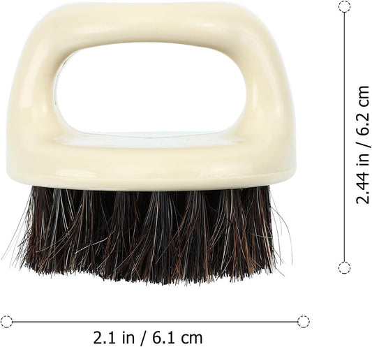 HOMSFOU Horsehair Shoe Cleaning Brush with Soft Bristles and Plastic Handle for Lint-Free Cleaning, Multipurpose Scrubbing Brush for Shoes and Clothes with Hanging Design