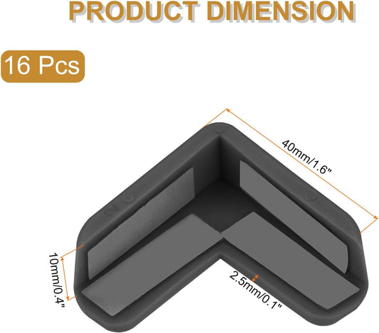 uxcell Corner Protectors, 16 Pcs Table Corner Protectors, Furniture Corner Guard and Edges Safety Bumpers for Table Edges and Sharp Corners (L-Shaped, Clear)