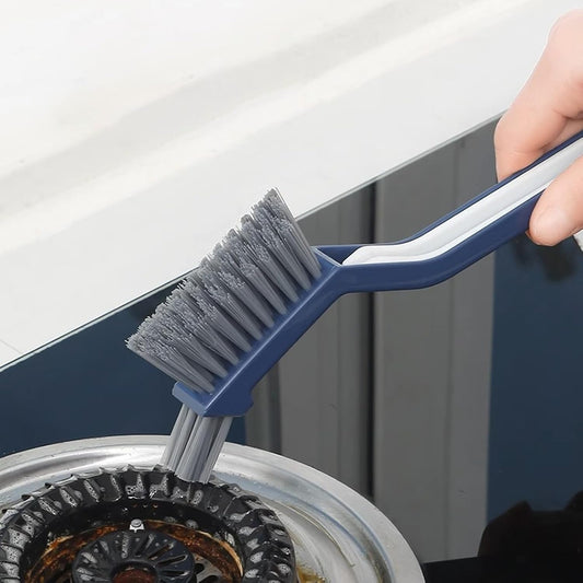 Multi-Purpose Bathroom Crevice Cleaning Brush with Ergonomic Handle for Narrow Gap Tile Edge and Window Track Scrubbing