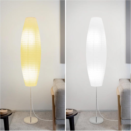 HonoDing Diploma Paper Floor Lamp,Japanese Style Paper Lamps - Rice Papers Floor Lamps-Papers Floor Lamps for Living Room Fits in Modern Room Decor Perfect for Bedroom Decor - 59 Inches Tall (1PCS)