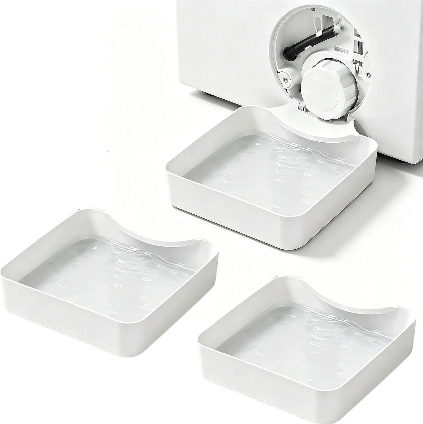 Universal Front-Load Washing Machine Drain Pan, Leak-Proof Washing Machine Drain Tray - Universal Low Profile, Catches Drips & Overflows - Keeps Laundry Floors Dry (1pc)